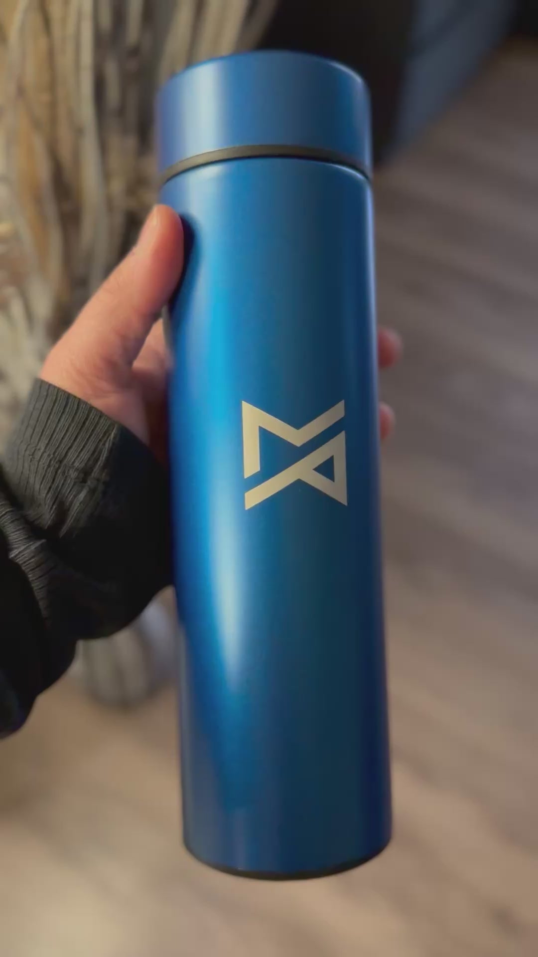 Blue Led Temperature Display Thermos Bottle